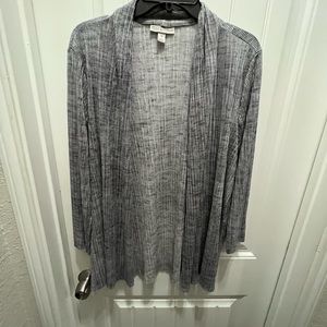 Dana Buchman Open gray ruched cardigan size xl